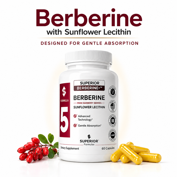 Superior Berberine+ | Sunflower Lecithin Supplement for Metabolic Health