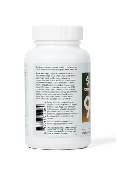 Formula 9 — Superior Multi+ Daily (with AREDS2 nutrients)